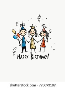 Birthday party, postcard for your design