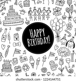 Birthday party, seamless pattern for your design