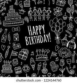 Birthday party, seamless pattern for your design