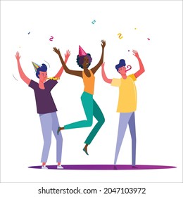 birthday party set vector illustration
