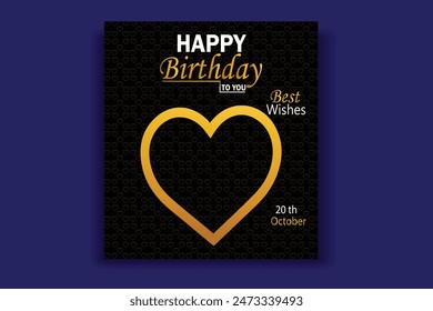 Birthday party squared flyer template