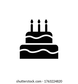 Images Photos Et Images Vectorielles De Stock De Icone Gateau D Anniversaire Illustration Vectorielle Joyeux Anniversaire Gateau Pour La Fete D Anniversaire Avec Trois Bougies Similaires Shutterstock