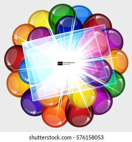 Birthday party vector background - colorful festive balloons flying for celebrations card in isolated white background with space for you text.