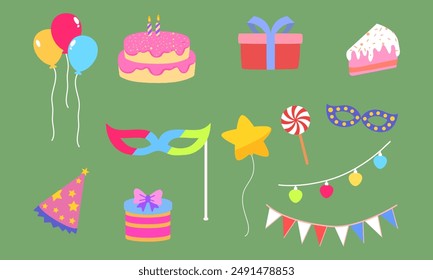 Colección de Imagen de Vector de cumpleaños y fiesta
