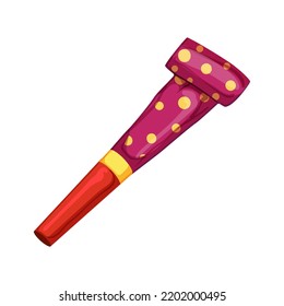 birthday party whistle cartoon. birthday party whistle sign. isolated symbol vector illustration