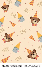Birthday pattern festive colorful background