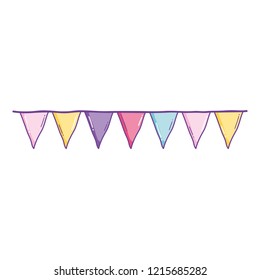 Birthday pennants cartoon