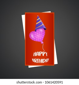 Birthday perty card with unique design vector 