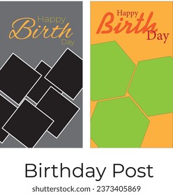 Birthday Photo frames. Decorative photo frame templates for baby, events or memories. Scrapbook photo frame concept, vector illustration. Colorful photo frames.