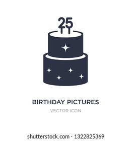 birthday pictures icon on white background. Simple element illustration from Party concept. birthday pictures sign icon symbol design.