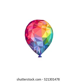 Birthday Polygon Balloon Vector