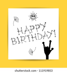 Birthday postcard for your design