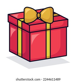 Birthday Present Cartoon Style Vectorart