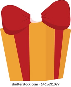 Regalo de cumpleaños, ilustración, vector sobre fondo blanco.