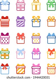 Geburtstagsgeschenk, Illustration, Vektorgrafik auf weißem Hintergrund