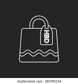 birthday present line icon