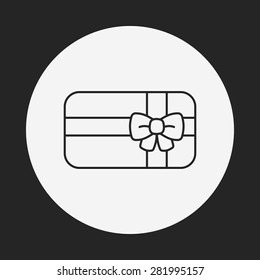 birthday present line icon