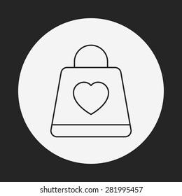 birthday present line icon