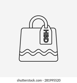 birthday present line icon
