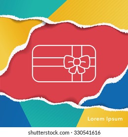 birthday present line icon