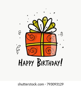 Birthday present, postcard for your design