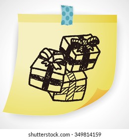 birthday presents doodle drawing