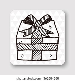 birthday presents doodle drawing