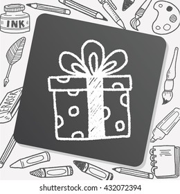 birthday presents doodle drawing