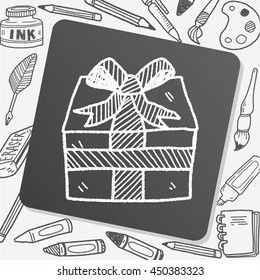 birthday presents doodle drawing