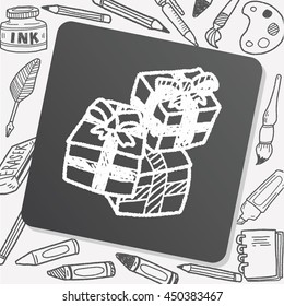birthday presents doodle drawing
