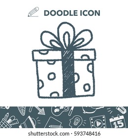 birthday presents doodle drawing
