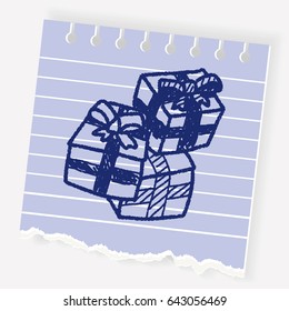 birthday presents doodle drawing