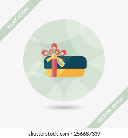 birthday presents flat icon with long shadow,eps10