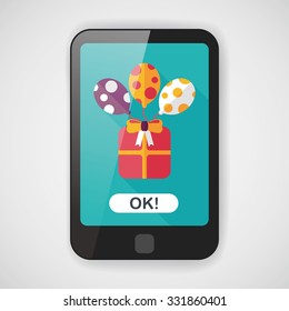 birthday presents flat icon with long shadow,eps10