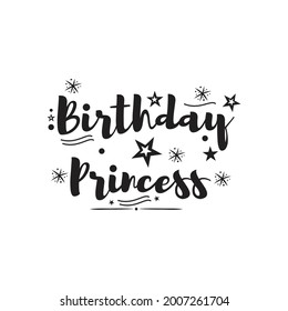 Birthday princess  file vector design