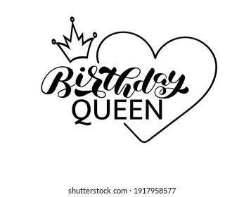 Cartas de la reina de cumpleaños. Ilustración de material vectorial para tarjeta o banner