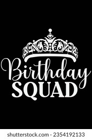 Birthday Queen eps cut file for cutting machine