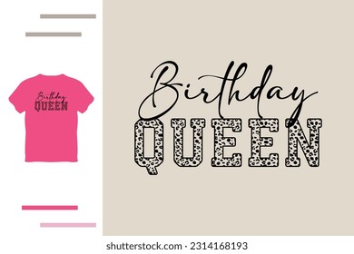 Birthday queen t shirt design