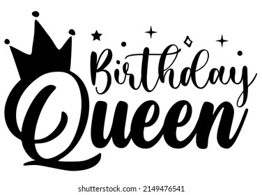 Birthday Queen Vector file with crown