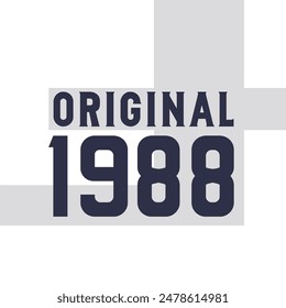 No. Diseño de citas de cumpleaños para 1988 Original 1988 . Diseño de citas de cumpleaños para 1988