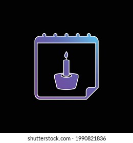 Birthday Reminder blue gradient vector icon