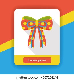 birthday ribbon flat icon