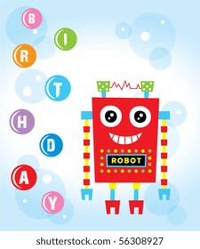 birthday robot greeting