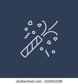 birthday rocket icon. birthday rocket linear design concept from Birthday and Party collection. Simple element vector illustration on dark blue background.
