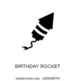 birthday rocket icon. birthday rocket symbol design from Birthday and Party collection. Simple element vector illustration on white background.