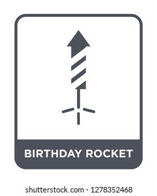 birthday rocket icon vector on white background, birthday rocket trendy filled icons from Birthday party and wedding collection, birthday rocket vector illustration