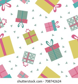 Birthday seamless patter. Vector illustration