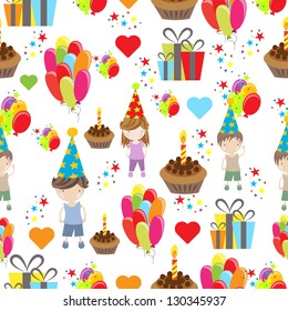 birthday seamless pattern