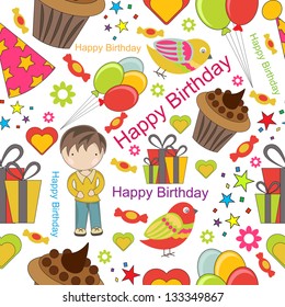 birthday seamless pattern