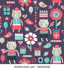 birthday seamless pattern